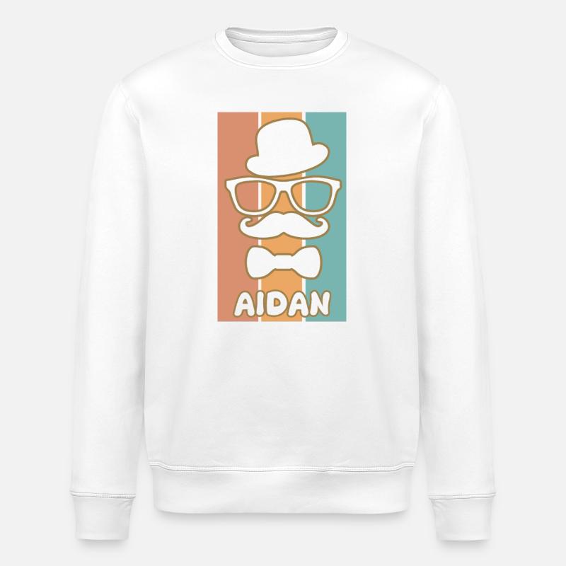 Gift for Aidan - Stanley/Stella ROLLER Unisex Organic Sweatshirt - white