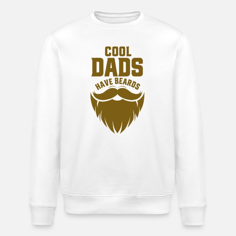 Cool Dads Have Beards - Stanley/Stella ROLLER Unisex Organic Sweatshirt - white
