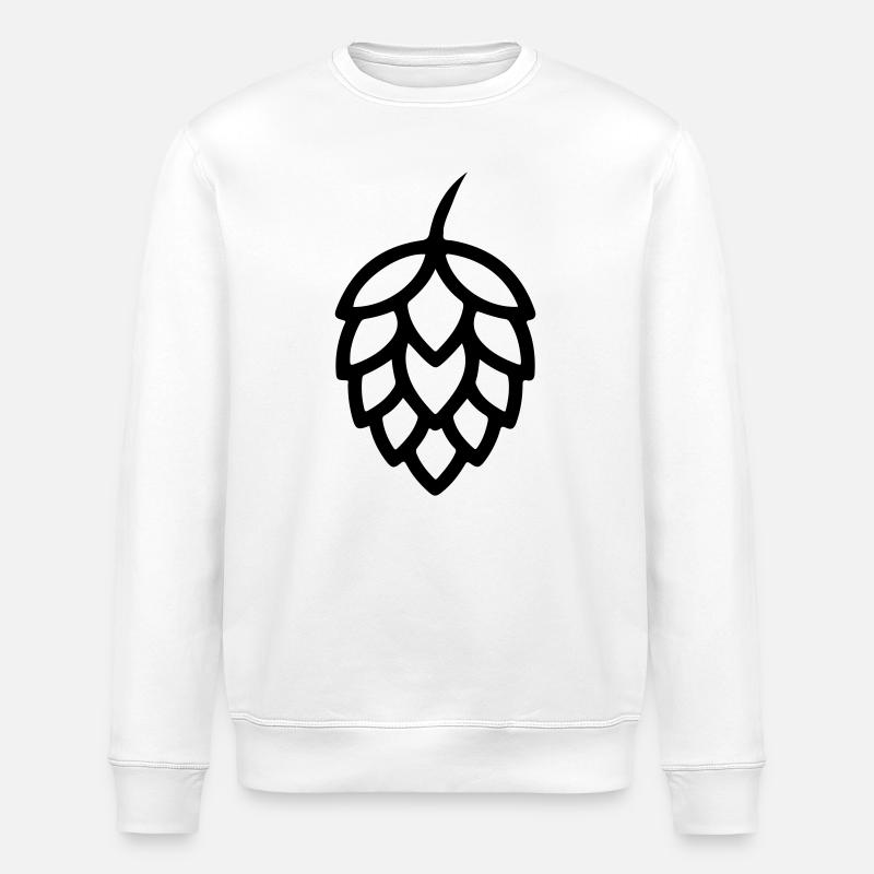 Hops Icon - Stanley/Stella ROLLER Unisex Organic Sweatshirt - white
