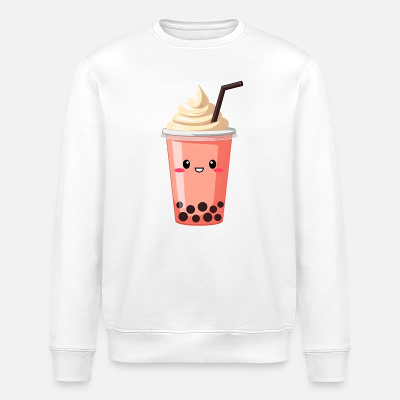 Bubble Tea - Stanley/Stella ROLLER Unisex Organic Sweatshirt - white