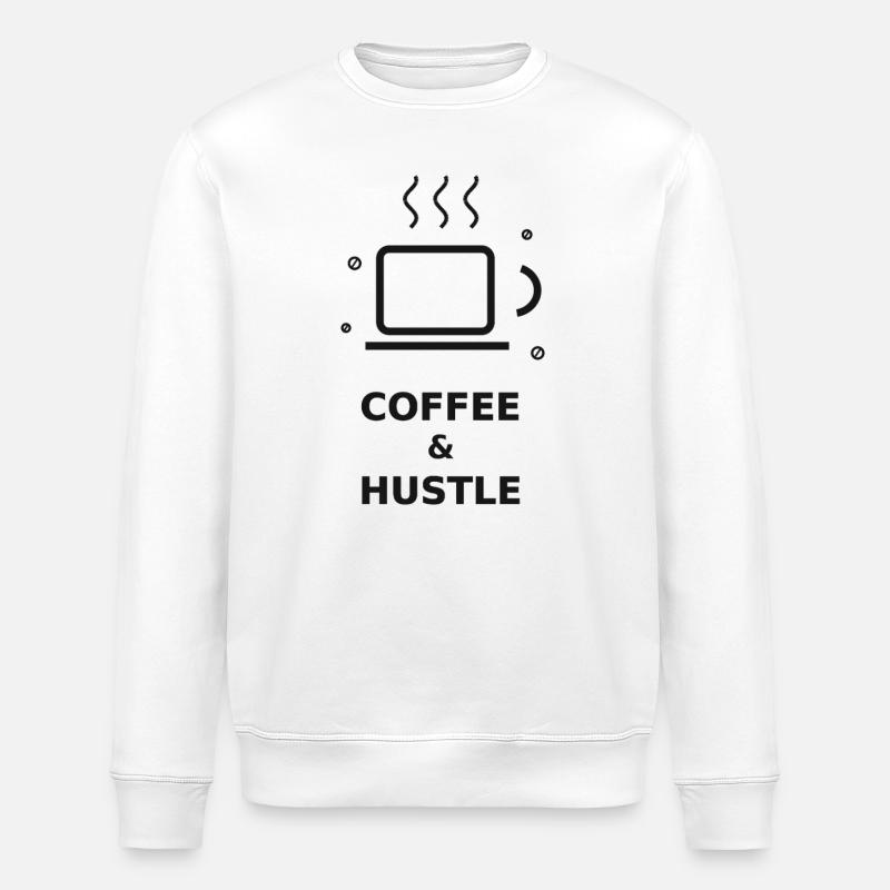 Café & Motivation - Sweat bio ROLLER Stanley/Stella Unisexe - blanc