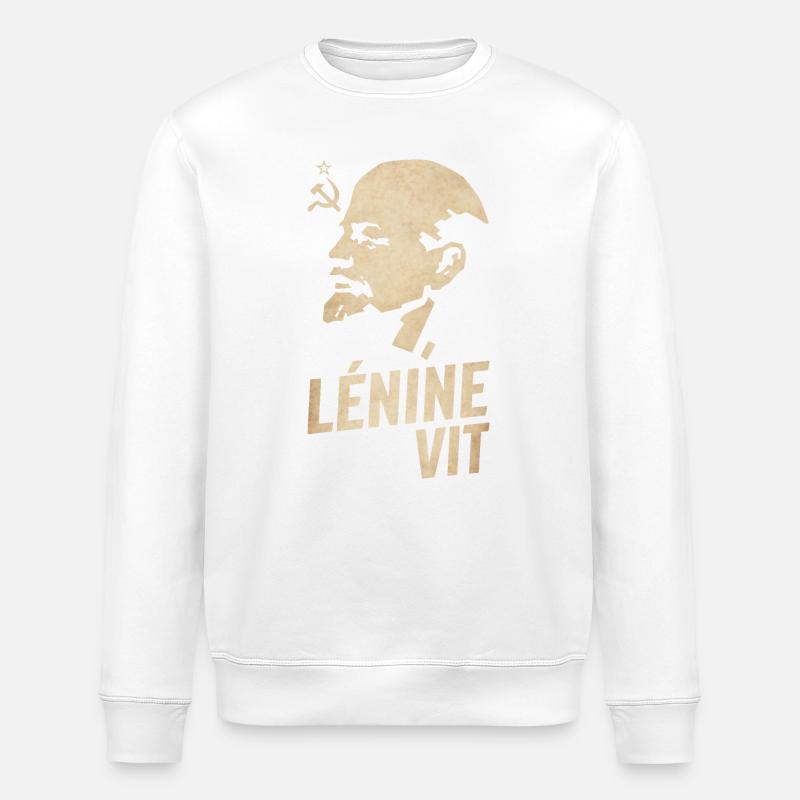 Lenin lebt - Stanley/Stella Unisex Bio-Sweatshirt ROLLER - Weiß