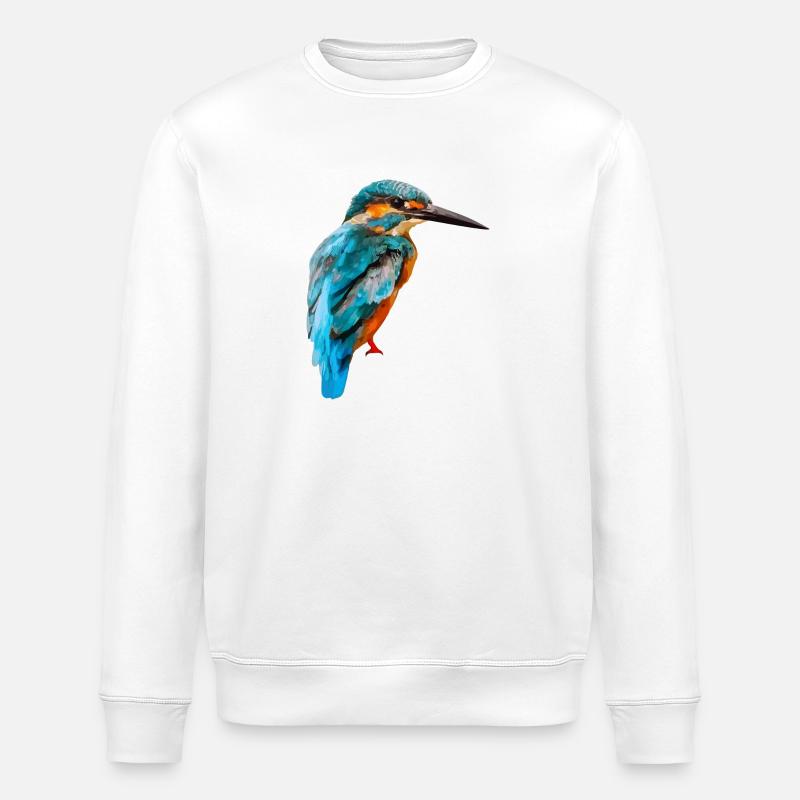 kingfisher - Stanley/Stella ROLLER Unisex Organic Sweatshirt - white