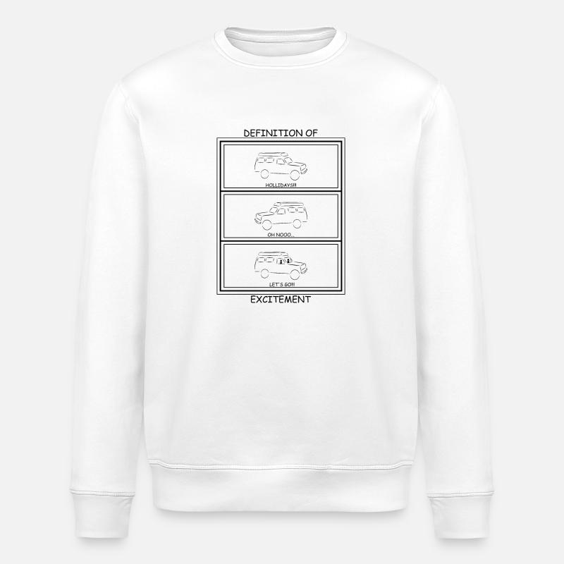 VACANCES !! - Sweat bio ROLLER Stanley/Stella Unisexe - blanc