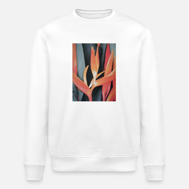 Bunte Blätter - Stanley/Stella Unisex Bio-Sweatshirt ROLLER - Weiß