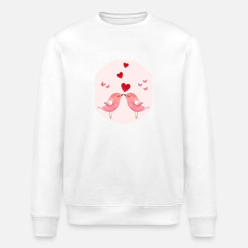 happy valentines day - Stanley/Stella Unisex Bio-Sweatshirt ROLLER - Weiß