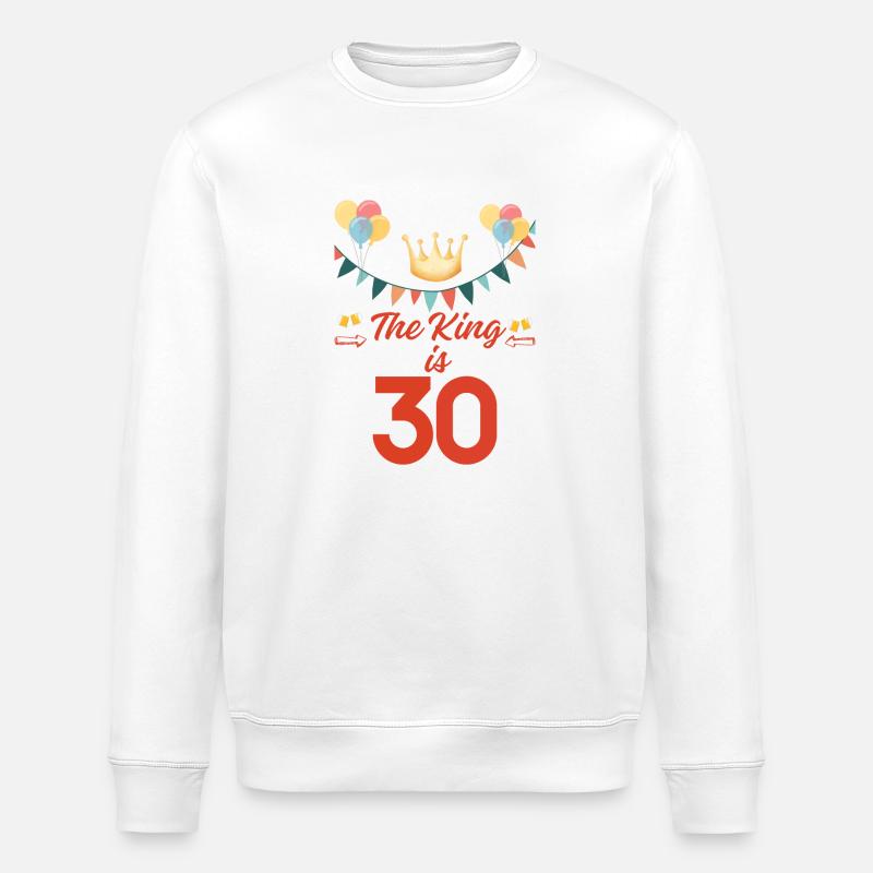 Le Roi a 30 ans - Sweat bio ROLLER Stanley/Stella Unisexe - blanc