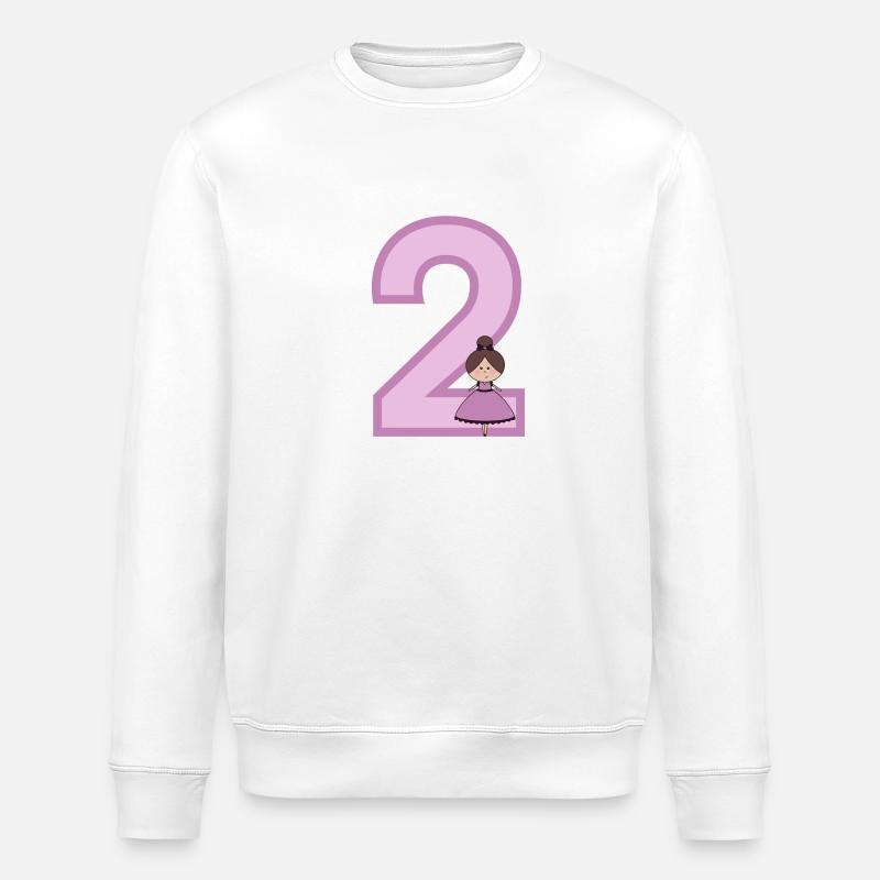 Zahl 2 - Stanley/Stella Unisex Bio-Sweatshirt ROLLER - Weiß