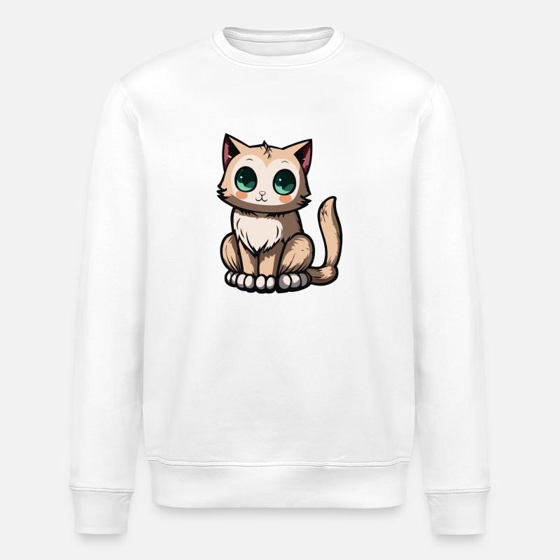 chat mignon - Sweat bio ROLLER Stanley/Stella Unisexe - blanc