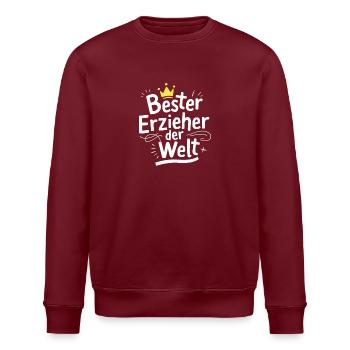 Bester Erzieher Welt Dank Anerkennung Ehre Award - Stanley/Stella Unisex Bio-Sweatshirt ROLLER - Weiß - Vorne - Nik (191cm)