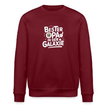 Bester Opa Galaxie UFO Geburtstag Vatertag - Stanley/Stella Unisex Bio-Sweatshirt ROLLER - Weiß - Vorne - Nik (191cm)