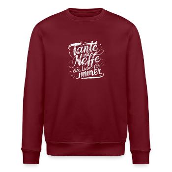 Tante-Neffe Liebe Unikat Für immer Bond - Stanley/Stella Unisex Bio-Sweatshirt ROLLER - Weiß - Vorne - Nik (191cm)