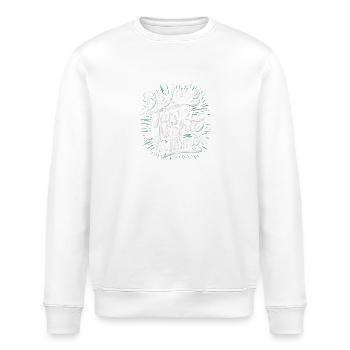 Tante-Nichte Liebe Für Immer Schmuck Unikat - Stanley/Stella Unisex Bio-Sweatshirt ROLLER - Weiß - Vorne - Nik (191cm)