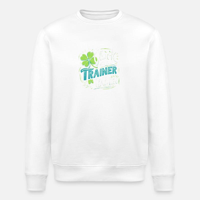Glück-Trainer Danke Coach Trainerin Dankeschön - Stanley/Stella Unisex Bio-Sweatshirt ROLLER - Weiß