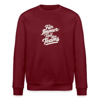 Für immer Team Trainer Coach Dankeschön Fitness - Stanley/Stella Unisex Bio-Sweatshirt ROLLER - Weiß - Vorne - Nik (191cm)