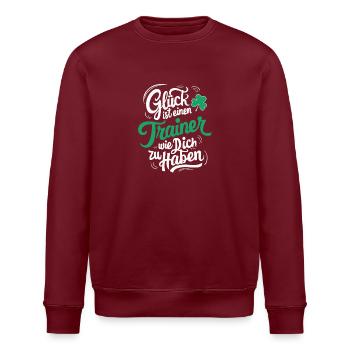 Danke Trainer Glück Coach Dankeschön Personal - Stanley/Stella Unisex Bio-Sweatshirt ROLLER - Weiß - Vorne - Nik (191cm)