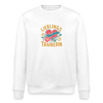 Lieblingstrainerin Dankeschön Lustige Fitness - Stanley/Stella Unisex Bio-Sweatshirt ROLLER - Weiß - Vorne - Nik (191cm)