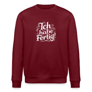 Ich habe fertig Abschied Kollegin Ruhestand - Stanley/Stella Unisex Bio-Sweatshirt ROLLER - Weiß - Vorne - Nik (191cm)
