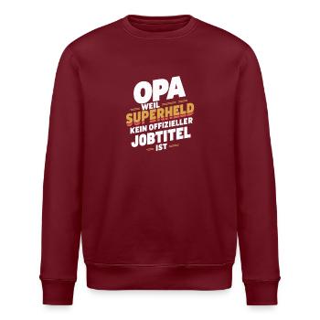 Opa Superheld Geburtstag Du Wirst Vatertag Bester - Stanley/Stella Unisex Bio-Sweatshirt ROLLER - Weiß - Vorne - Nik (191cm)