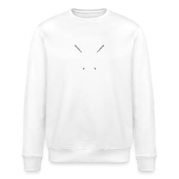 Eishockey spielen, Hockey Coach - Stanley/Stella Unisex Bio-Sweatshirt ROLLER - Weiß - Vorne - Nik (191cm)