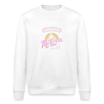 Nur ein Mädchen, das Motocross liebt - Stanley/Stella Unisex Bio-Sweatshirt ROLLER - Weiß - Vorne - Nik (191cm)