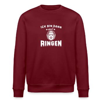 Ich bin dann mal ringen Shirt - Stanley/Stella Unisex Bio-Sweatshirt ROLLER - Weiß - Vorne - Nik (191cm)