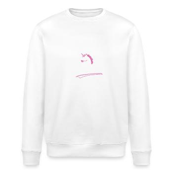 Danke, tolle Zeit beim Baseball, Einhorn - Stanley/Stella Unisex Bio-Sweatshirt ROLLER - Weiß - Vorne - Nik (191cm)