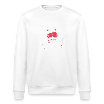 Ich bin dann mal Boxen-Sport-Shirt - Stanley/Stella Unisex Bio-Sweatshirt ROLLER - Weiß - Vorne - Nik (191cm)