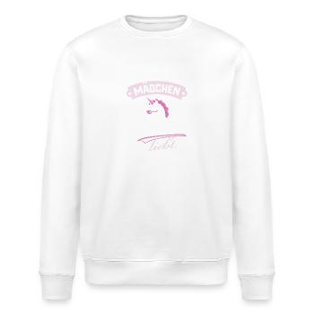 Nur ein Mädchen, das Baseball-Einhorn liebt - Stanley/Stella Unisex Bio-Sweatshirt ROLLER - Weiß - Vorne - Nik (191cm)