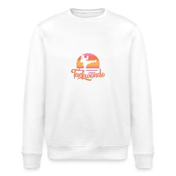 Danke für die tolle Zeit beim Taekwondo Retro - Stanley/Stella Unisex Bio-Sweatshirt ROLLER - Weiß - Vorne - Nik (191cm)