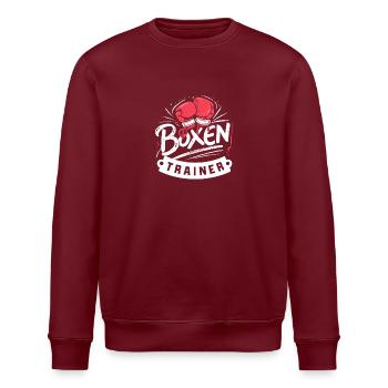 Boxtrainer Motiv Training Kampfsport Geschenk - Stanley/Stella Unisex Bio-Sweatshirt ROLLER - Weiß - Vorne - Nik (191cm)