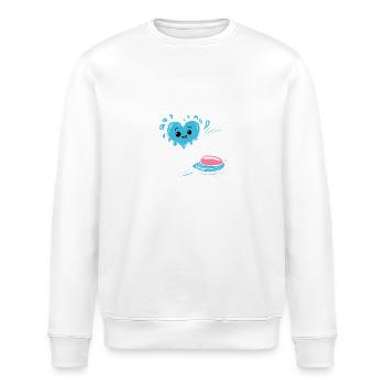 Ich wünschte Schwimmen Badeenthusiast Traum - Stanley/Stella Unisex Bio-Sweatshirt ROLLER - Weiß - Vorne - Nik (191cm)