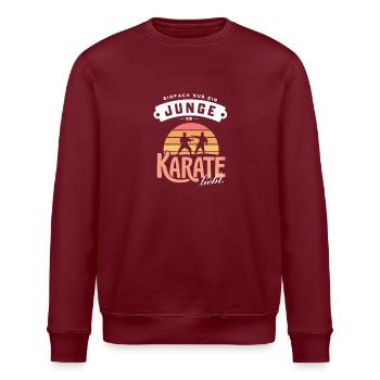 Karate-Junge Fanartikel Kampfsport Geburtstag - Stanley/Stella Unisex Bio-Sweatshirt ROLLER - Weiß - Vorne - Nik (191cm)