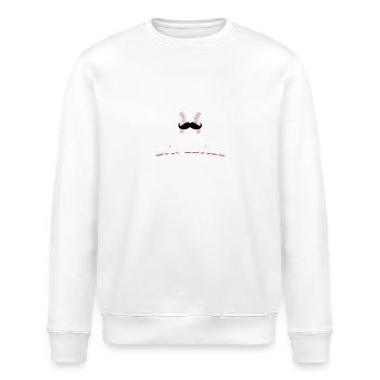 Baseball-Mustache-Shirt | Fan | Sport | Mode - Stanley/Stella Unisex Bio-Sweatshirt ROLLER - Weiß - Vorne - Nik (191cm)