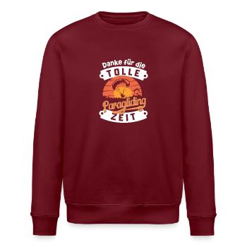 Paraglide-Dank Abenteuer Erlebnis Dankeschön - Stanley/Stella Unisex Bio-Sweatshirt ROLLER - Weiß - Vorne - Nik (191cm)