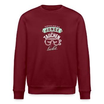 Tauch-Junge Maske Liebhaber Meer Abenteuer - Stanley/Stella Unisex Bio-Sweatshirt ROLLER - Weiß - Vorne - Nik (191cm)