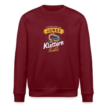 Junge Kletterfan Karabiner Liebe Geschenk - Stanley/Stella Unisex Bio-Sweatshirt ROLLER - Weiß - Vorne - Nik (191cm)