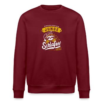 Junge liebt Faultiere Schlafshirt Geburtstag Idee - Stanley/Stella Unisex Bio-Sweatshirt ROLLER - Weiß - Vorne - Nik (191cm)
