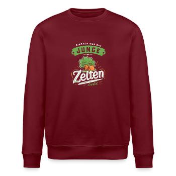 Junge Zeltliebe Camping Abenteuer Geschenk Outdoor - Stanley/Stella Unisex Bio-Sweatshirt ROLLER - Weiß - Vorne - Nik (191cm)