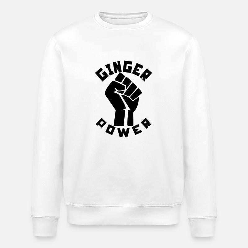 Ginger Power - Stanley/Stella ROLLER Unisex Organic Sweatshirt - white