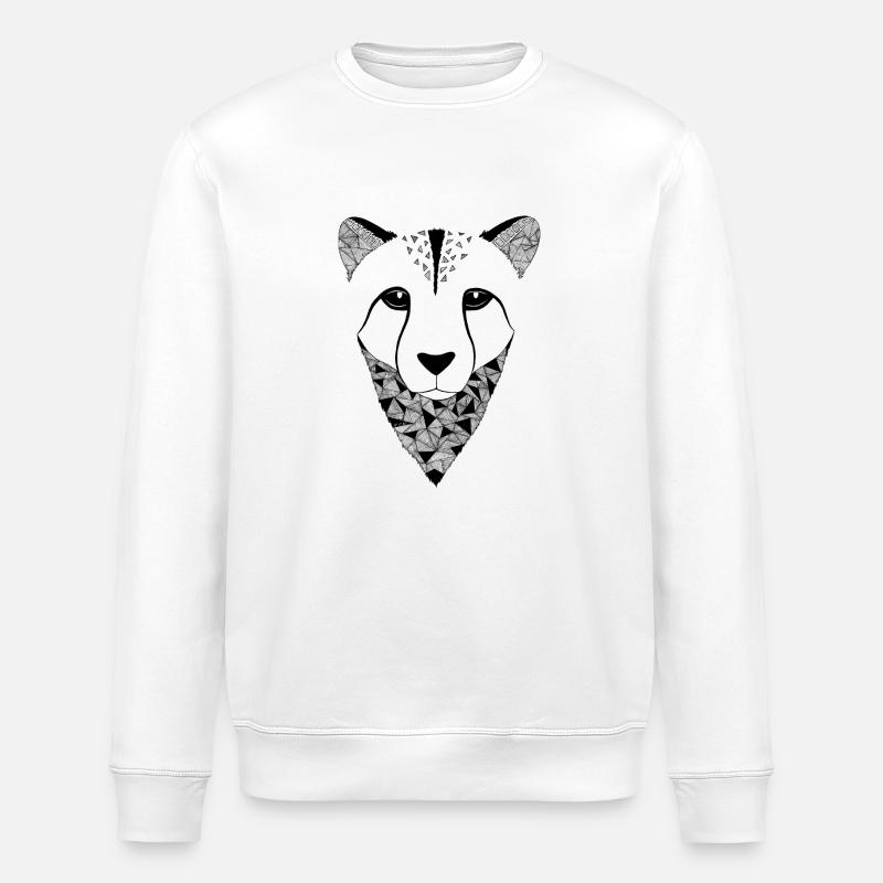 Guépard design - Sweat bio ROLLER Stanley/Stella Unisexe - blanc