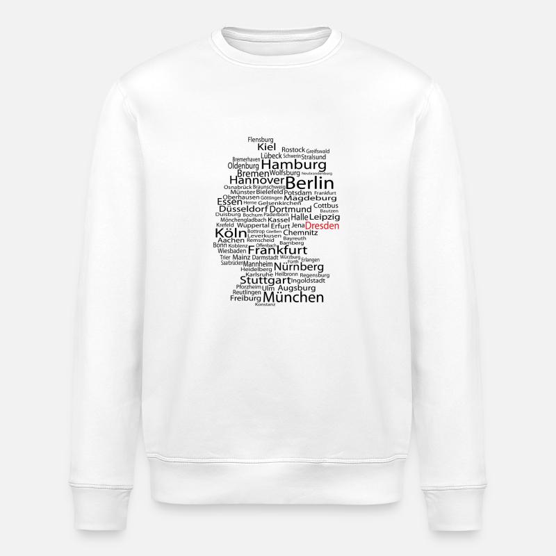 Dresden wordcloud - Stanley/Stella Unisex Bio-Sweatshirt ROLLER - Weiß