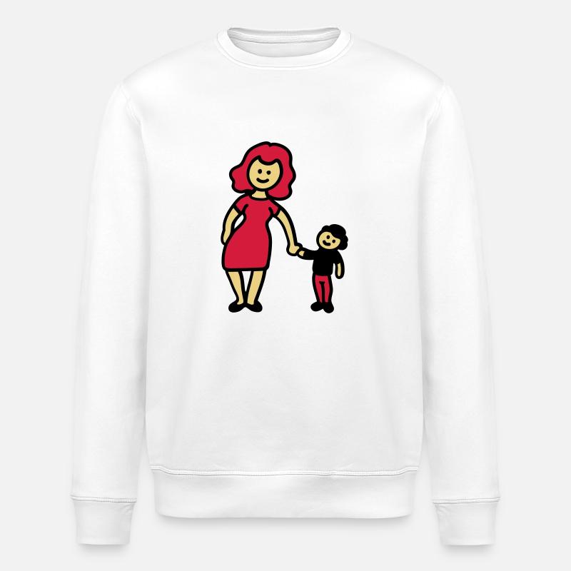 Mutter / Oma + Kind 3 - Stanley/Stella Unisex Bio-Sweatshirt ROLLER - Weiß