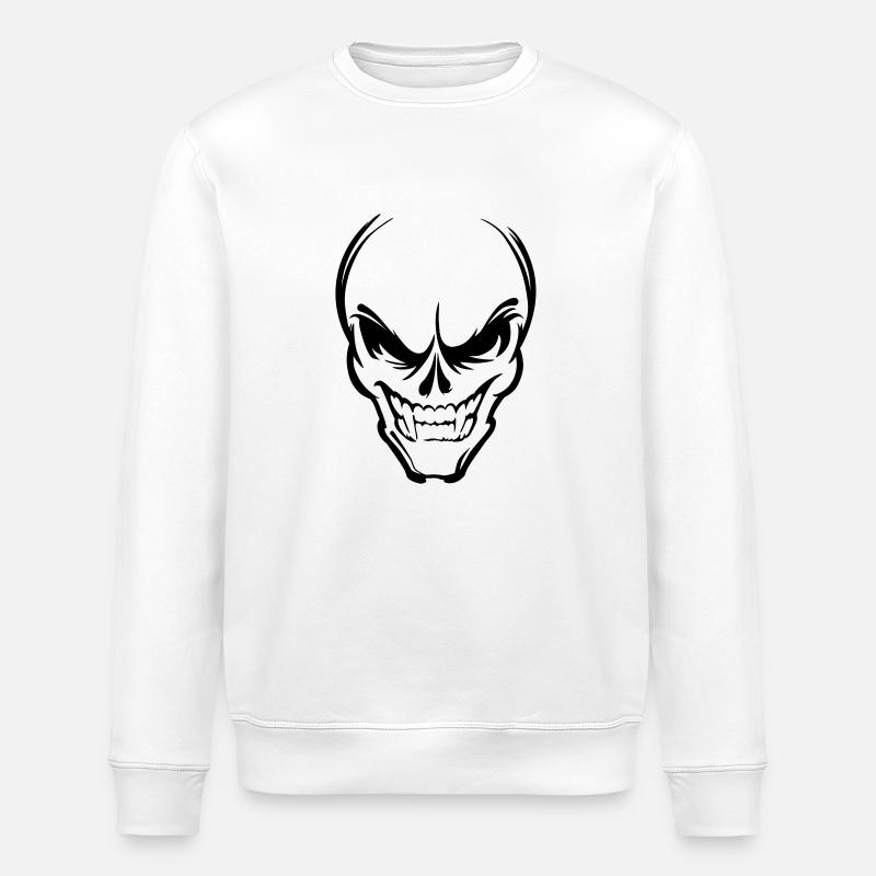 Skull - Stanley/Stella Unisex Bio-Sweatshirt ROLLER - Weiß