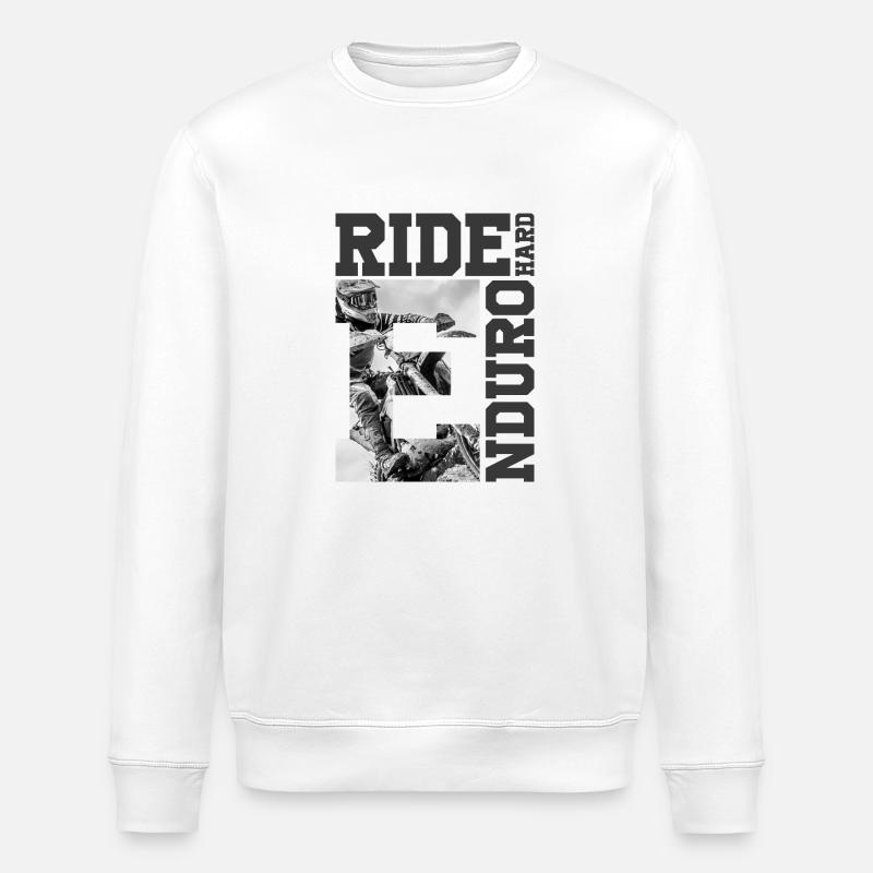 Hard Enduro Rider - Stanley/Stella Unisex Bio-Sweatshirt ROLLER - Weiß