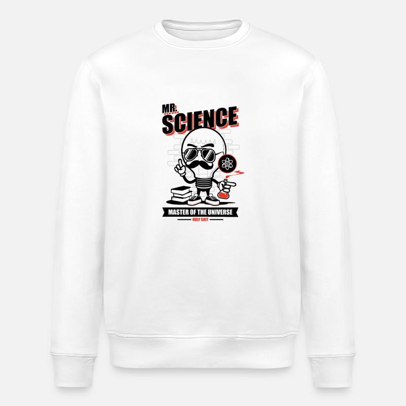 mr sience - Stanley/Stella ROLLER Unisex Organic Sweatshirt - white