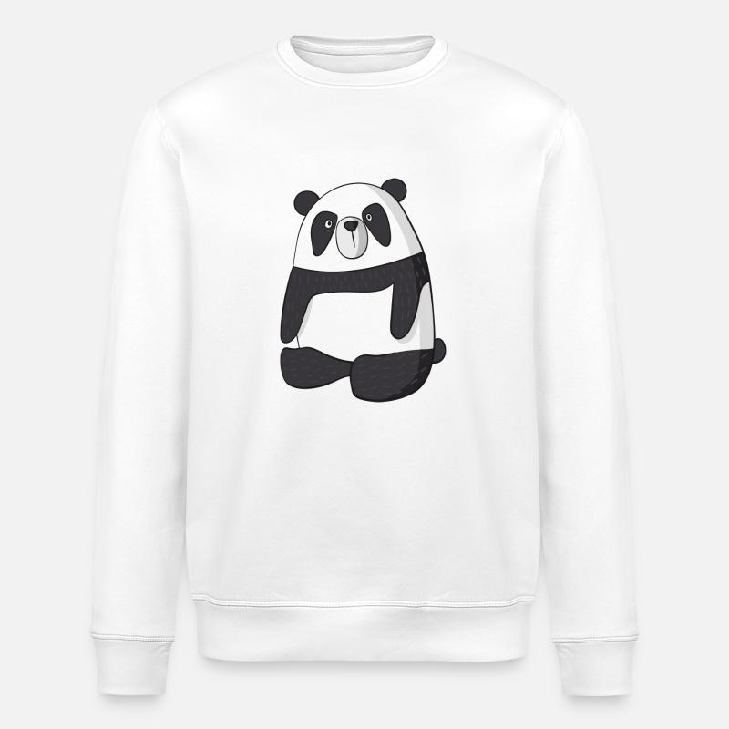 Panda - Stanley/Stella Unisex Bio-Sweatshirt ROLLER - Weiß