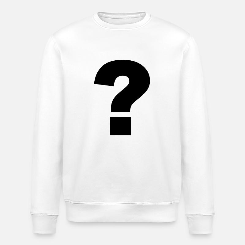 Question mark - Stanley/Stella ROLLER Unisex Organic Sweatshirt - white