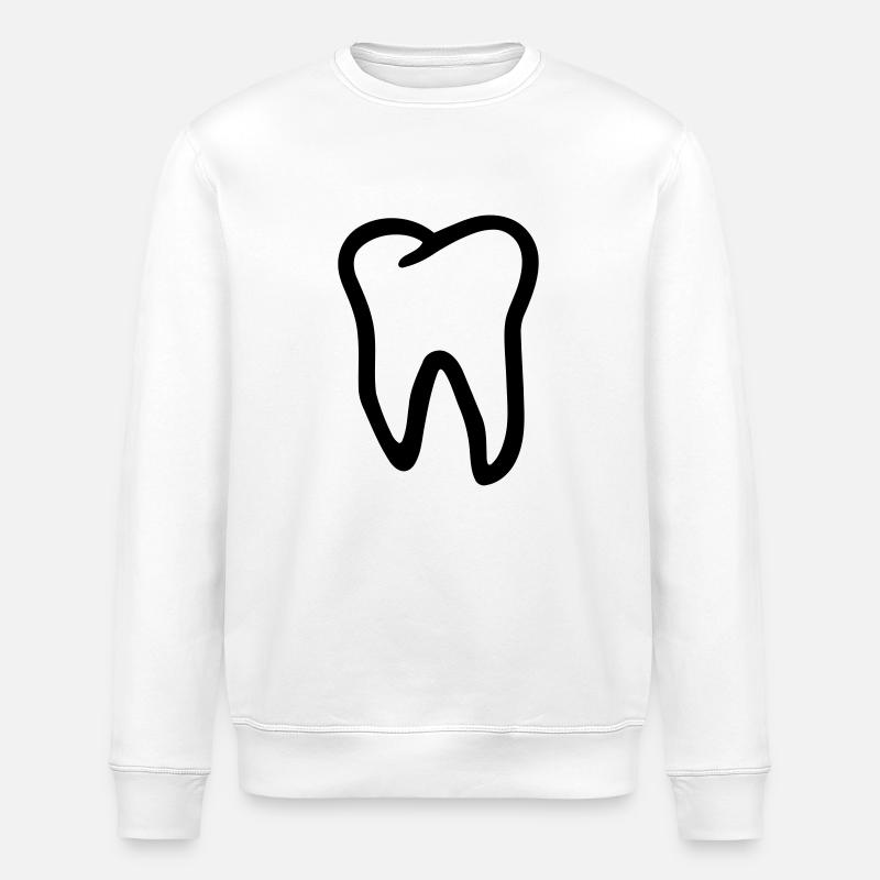 Dent - Sweat bio ROLLER Stanley/Stella Unisexe - blanc