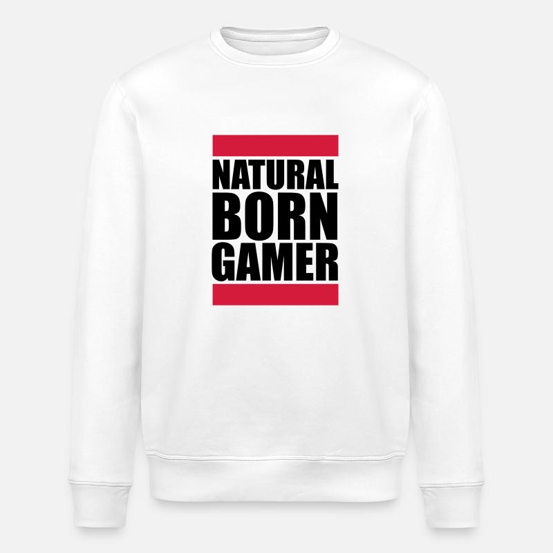 Natural Born Logo Gamer - Sweat bio ROLLER Stanley/Stella Unisexe - blanc